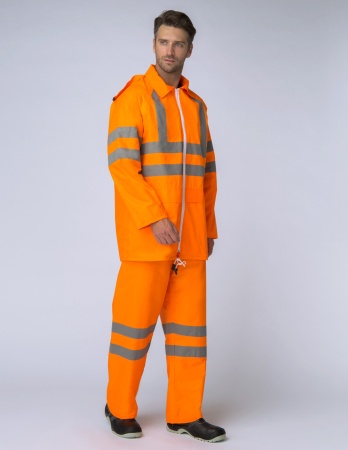 Костюм влагозащитный сигнальный СОП (ПВХ,200) брюки, арт. 17207 — изображение товара РусПак